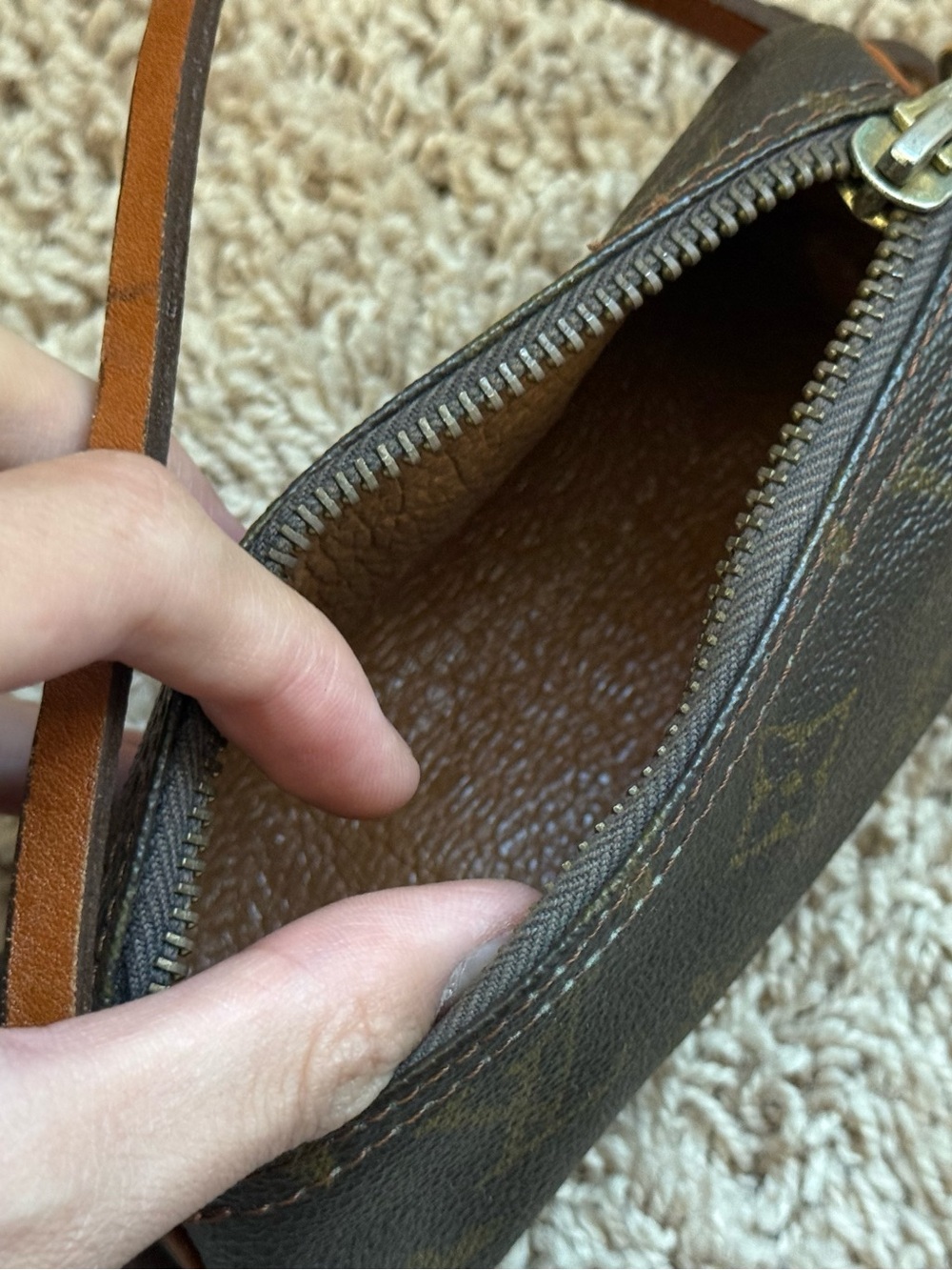 Louis Vuitton Monogram Papillon 30 Vintage Handbag w Pouch Brown Canvas - Picture 9 of 11